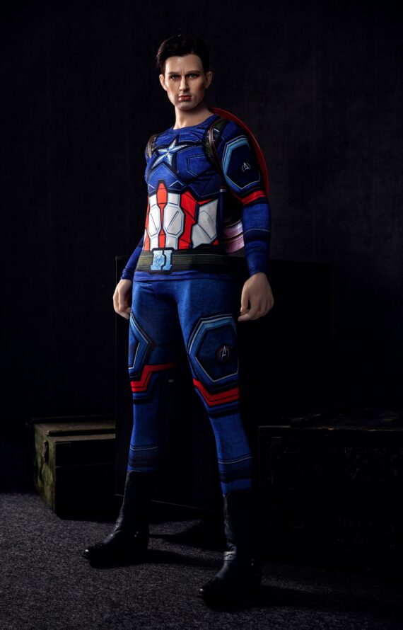 Steve Rogers - America Captain Sex Doll with Silicone Head - 160cm/5ft3