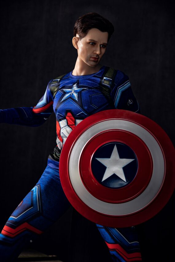 Steve Rogers - America Captain Sex Doll with Silicone Head - 160cm/5ft3