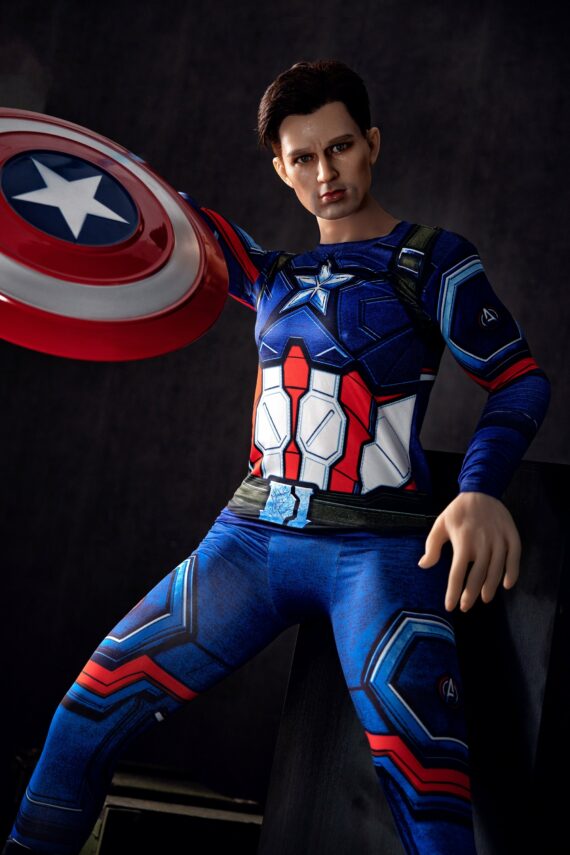 Steve Rogers - America Captain Sex Doll with Silicone Head - 160cm/5ft3