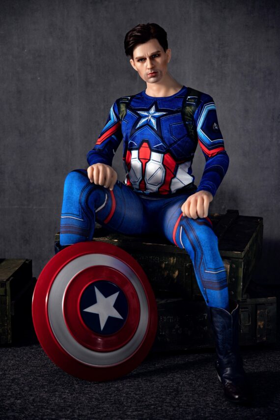 Steve Rogers - America Captain Sex Doll with Silicone Head - 160cm/5ft3